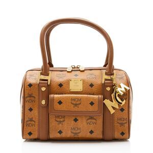 MCM Visetos Small Boston Bag